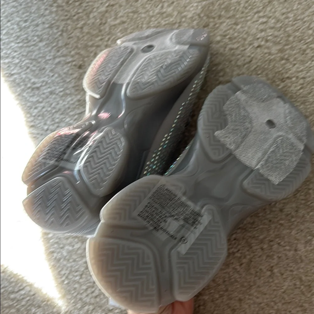 Silver Rhinestone Sneakers - Picture 5 of 7